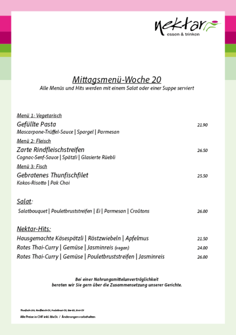 Mittagsmenue 20